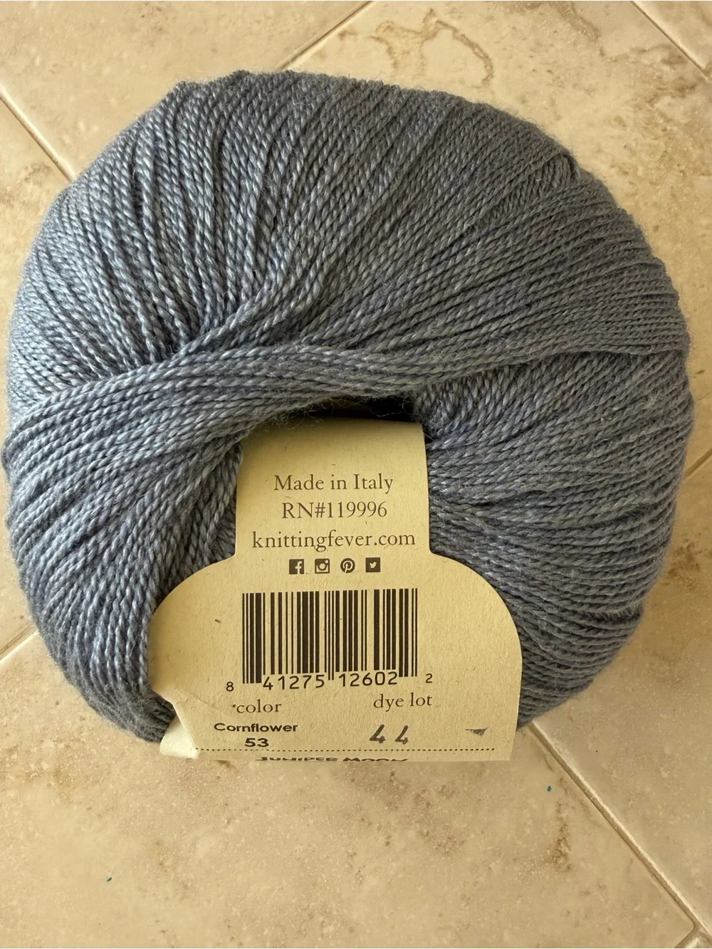 Juniper Moon Farm Merino Wool/Mulberry Silk Blend Yarn - Cornflower Color